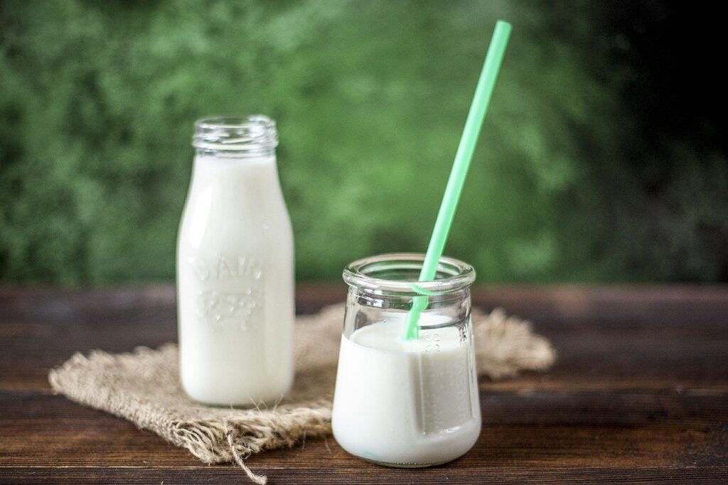 Bouteille lait - Intolérance lactose - Yaourt
